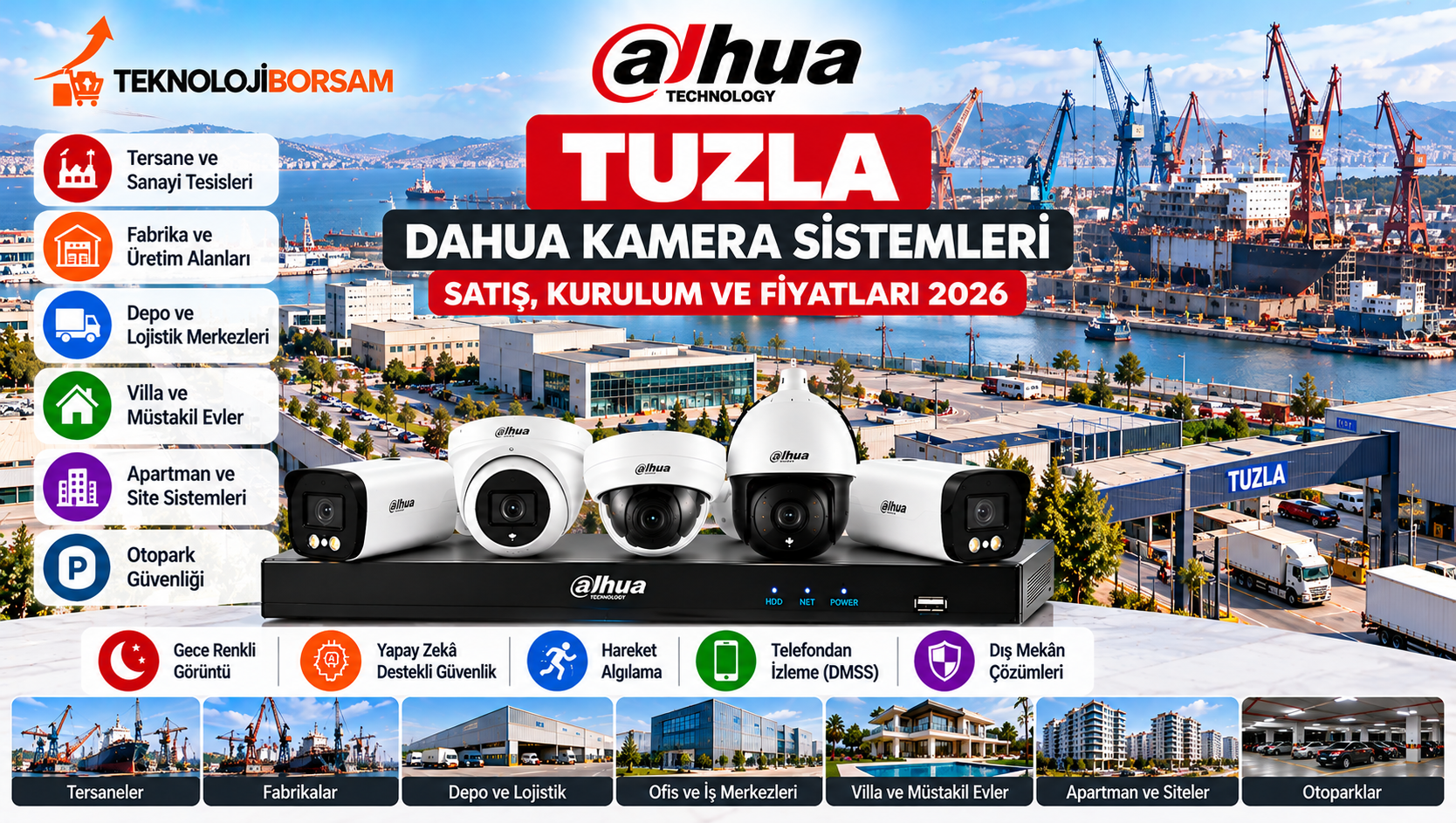 Tuzla Dahua Kamera Satış, Kurulum ve Fiyatları 2026